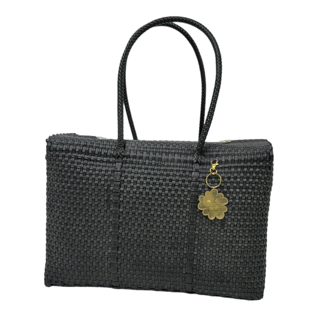 Black XL Basket | Handwoven Recycled Bag | Be Praia