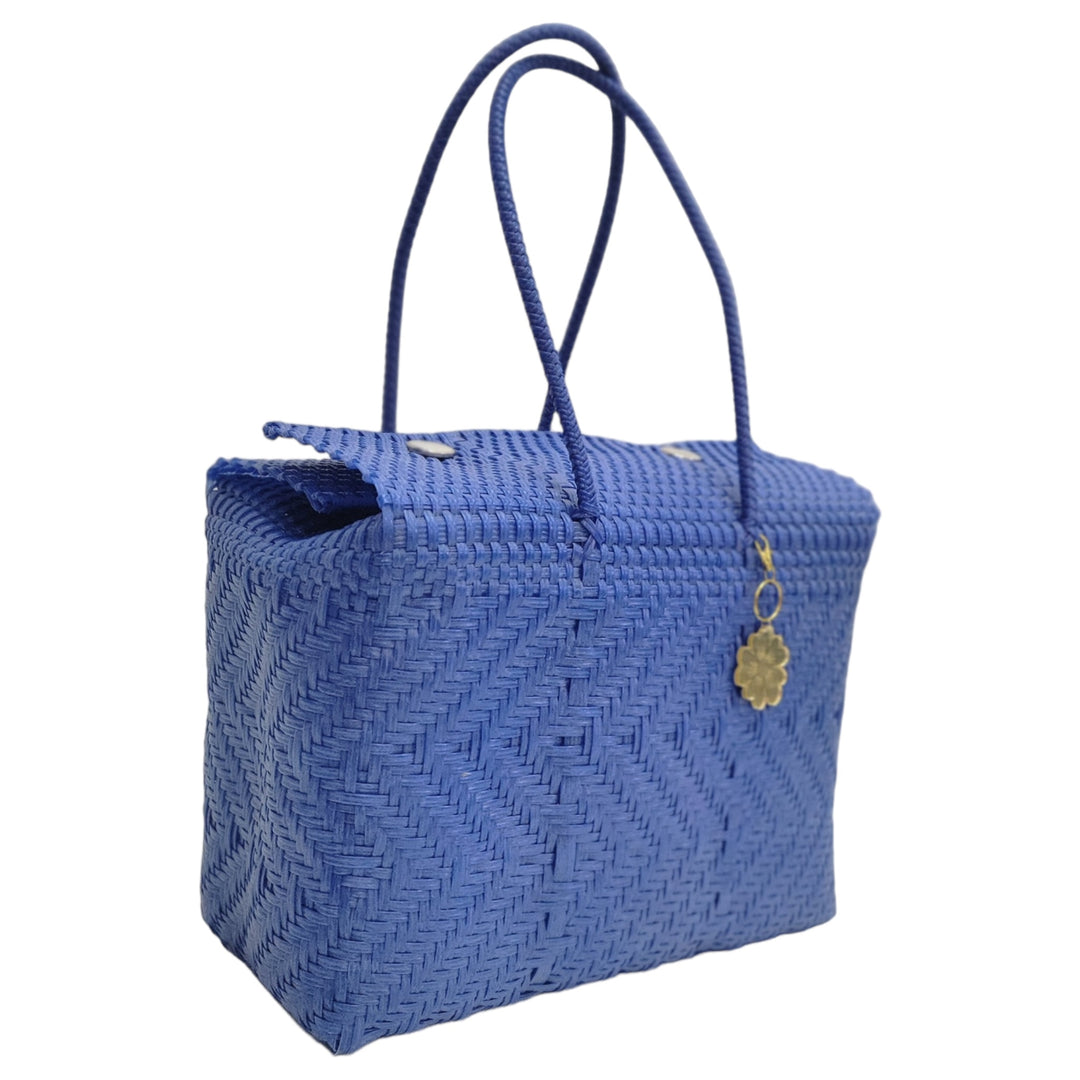Royal Blue XL Basket | Handwoven Recycled Bag | Be Praia