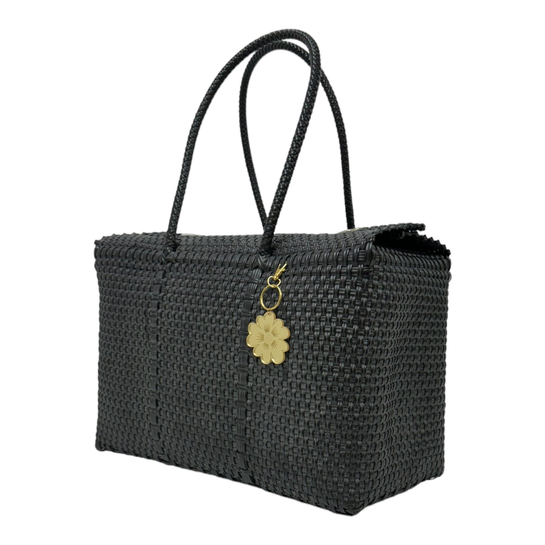 Black XL Basket | Handwoven Recycled Bag | Be Praia