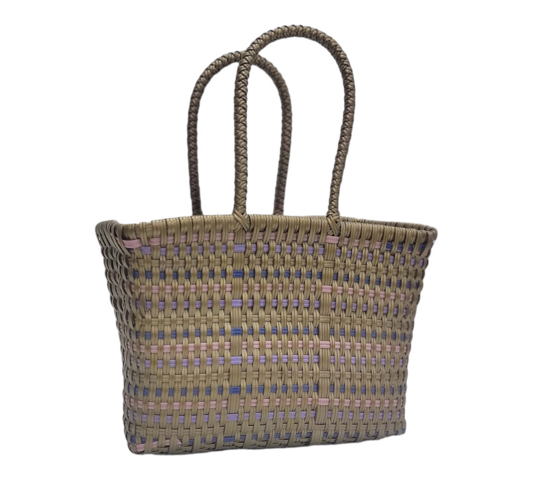 Girly Gold Mini Tote | Handwoven recycled bags
