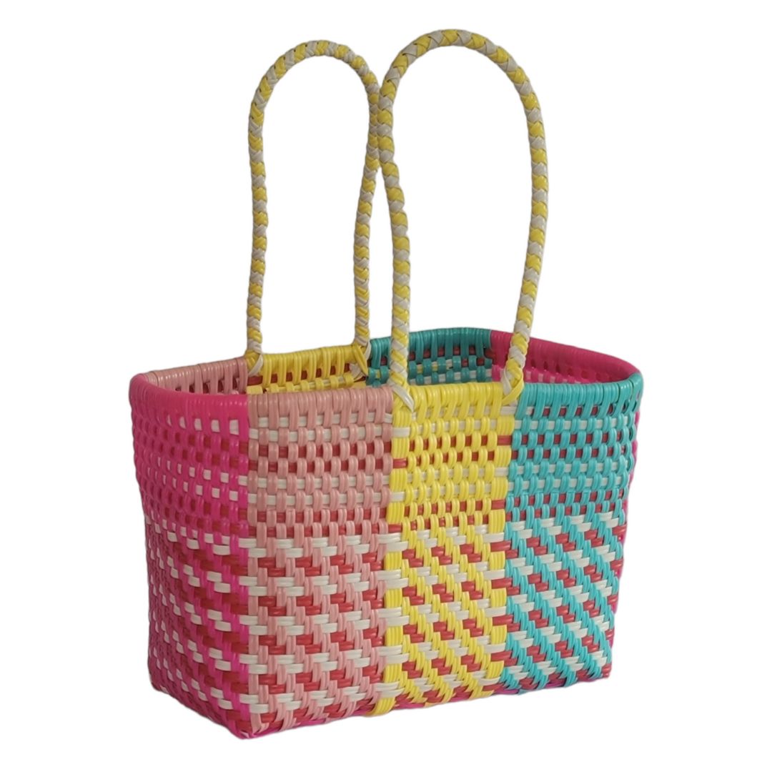 Tuti Frutti Mini Tote | Handwoven recycled bags