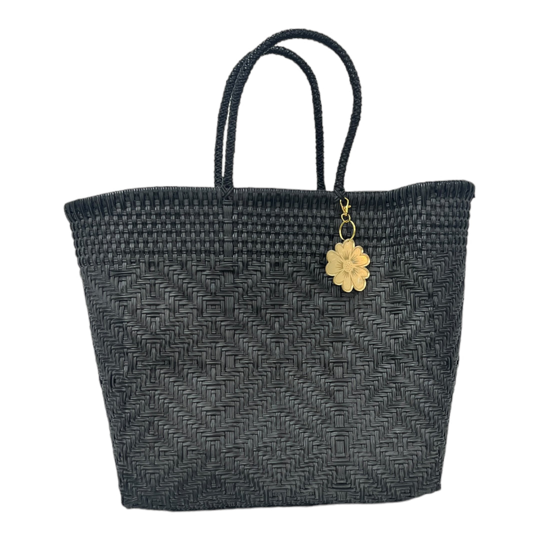 Black Diamond Large Tote | Handwoven Recycled Bag | Be Praia