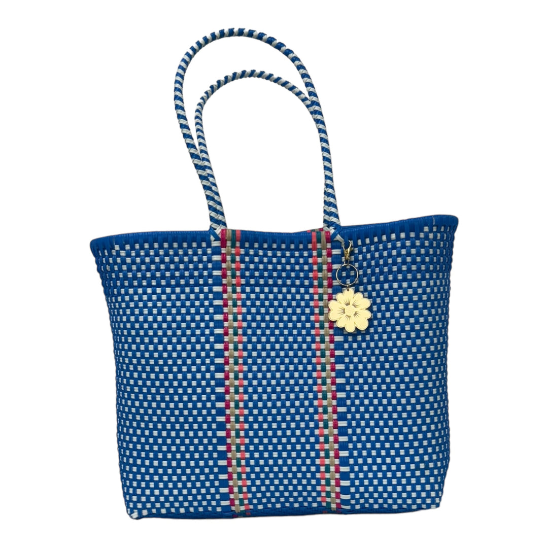 Blue Malibu Medium Tote | Handwoven Recycled Bags | Be Praia