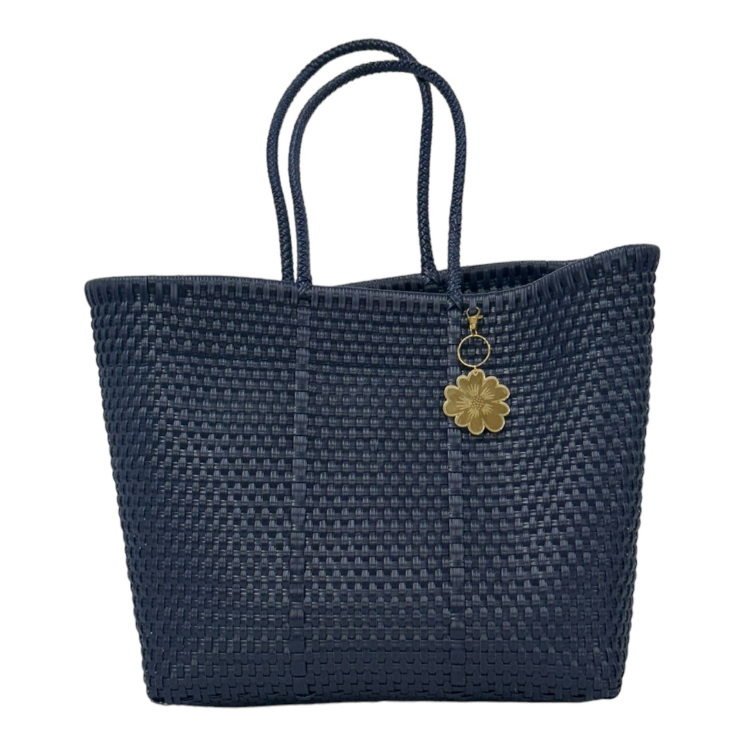 Navy Medium Tote | Handwoven Recycled Bags | Be Praia