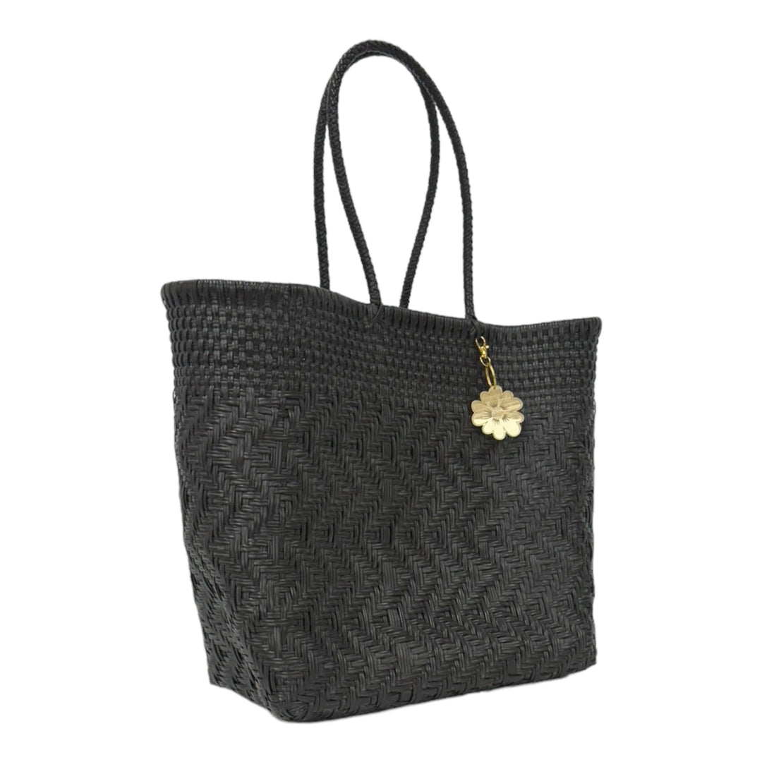 Dark Brown Medium Tote | Handwoven Recycled Bags | Be Praia