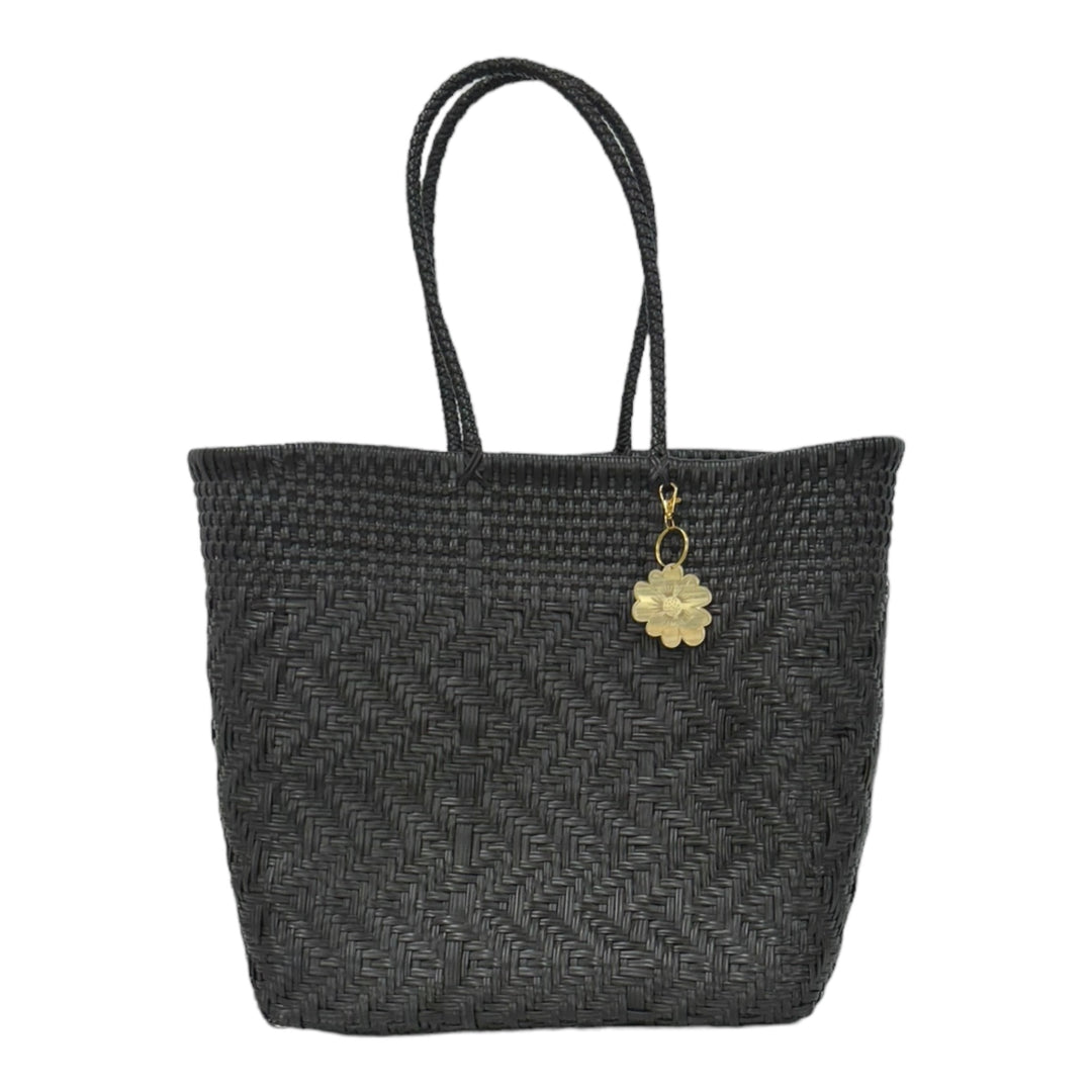 Dark Brown Medium Tote | Handwoven Recycled Bags | Be Praia