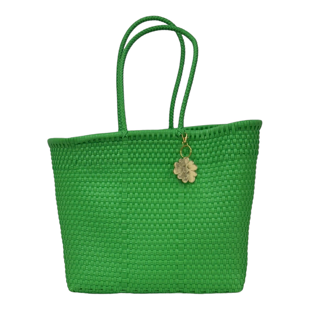 Green Yunque Medium Tote | Handwoven Recycled Bags | Be Praia