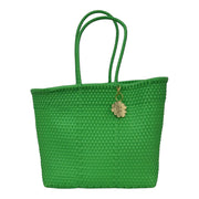 Green Yunque Medium Tote | Handwoven Recycled Bags | Be Praia