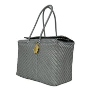 Silver XL Basket | Handwoven Recycled Bag | Be Praia