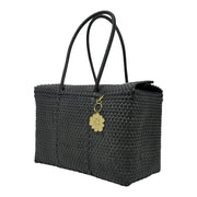 Black XL Basket | Handwoven Recycled Bag | Be Praia