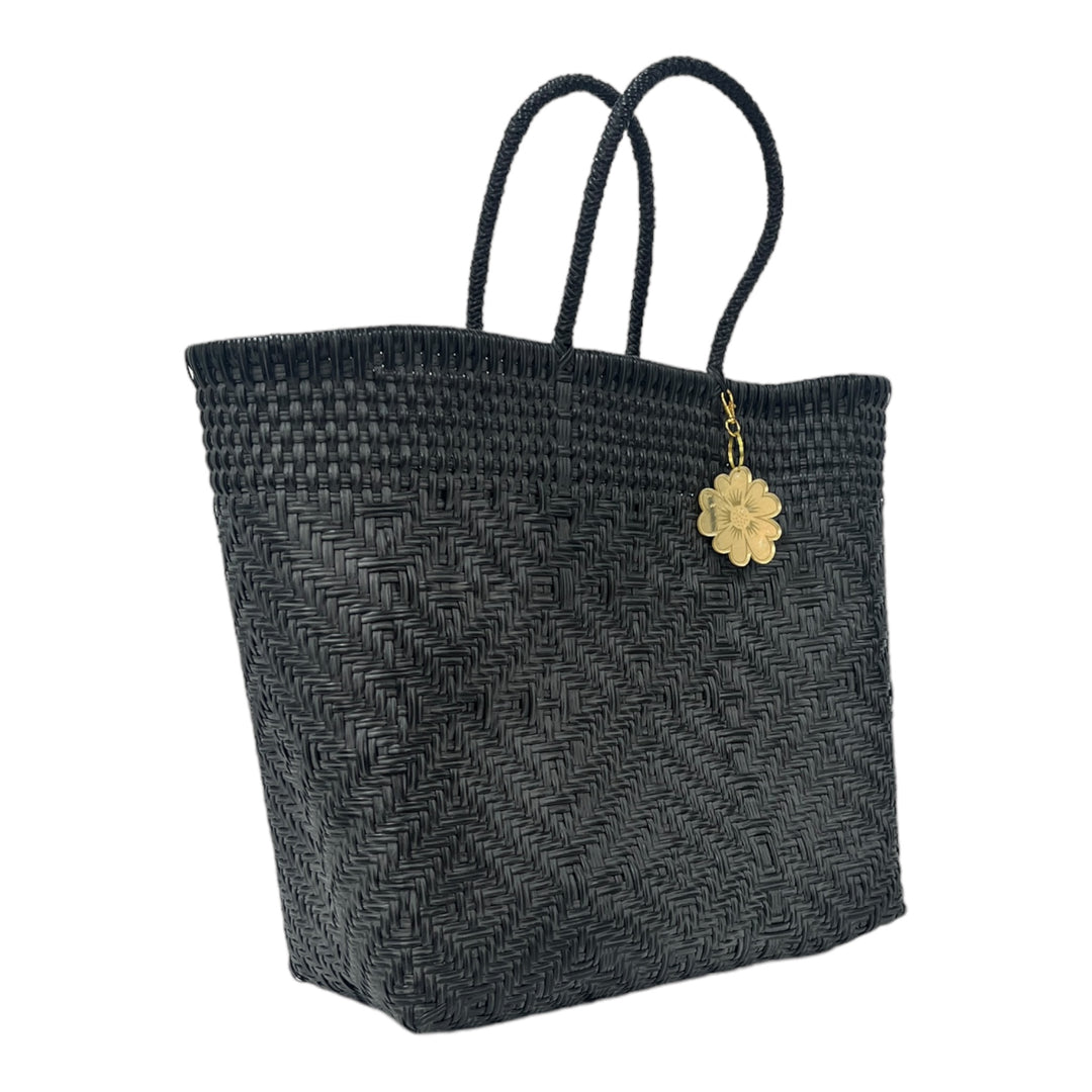 Black Diamond Large Tote | Handwoven Recycled Bag | Be Praia