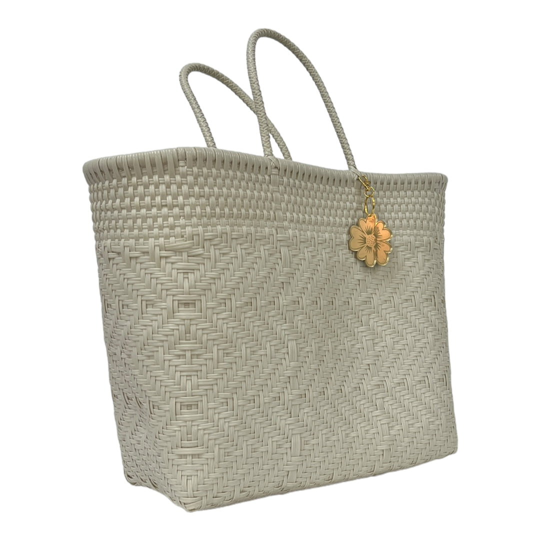 Bone White Large Tote | Handwoven Recycled Bag | Be Praia