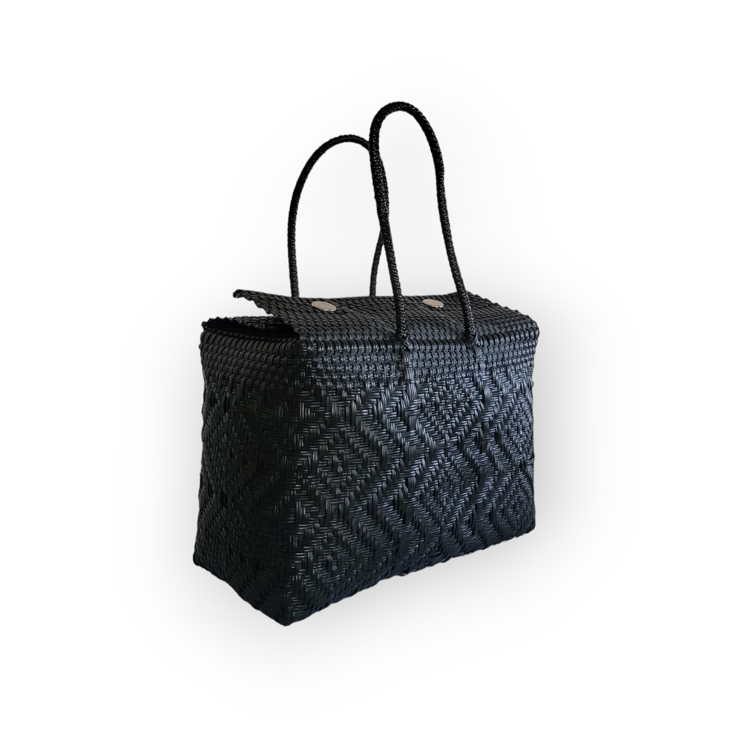Be Praia | 3D Black XL Basket | Eco-Friendly Handwoven Bag