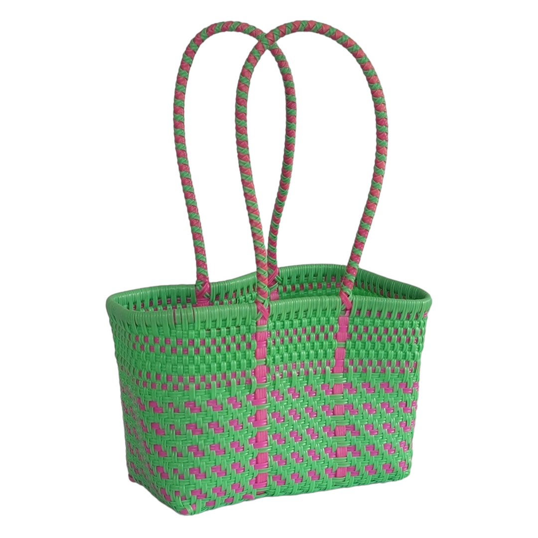 Watermelon Long Handle Mini Tote | Handwoven recycled bags⁷