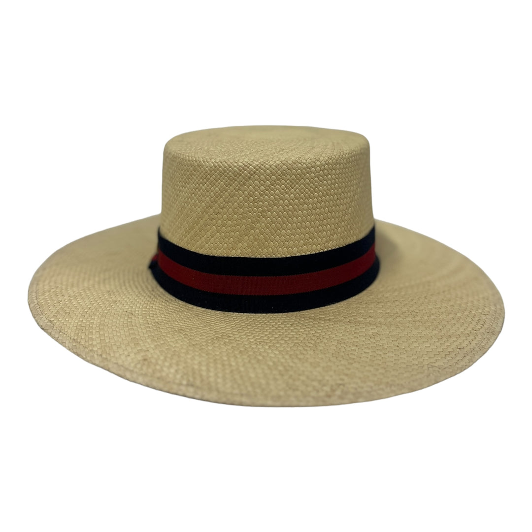 Light Beige Navy Blue and Red Band | Cordobés Hat | Be Praia