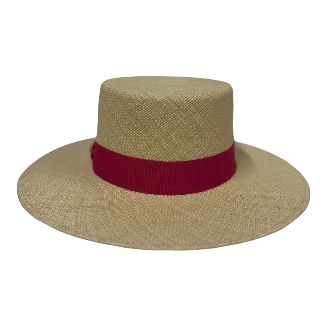 Light Beige Dark Pink Band | Cordobés Hat | Be Praia (Copy) (Copy)