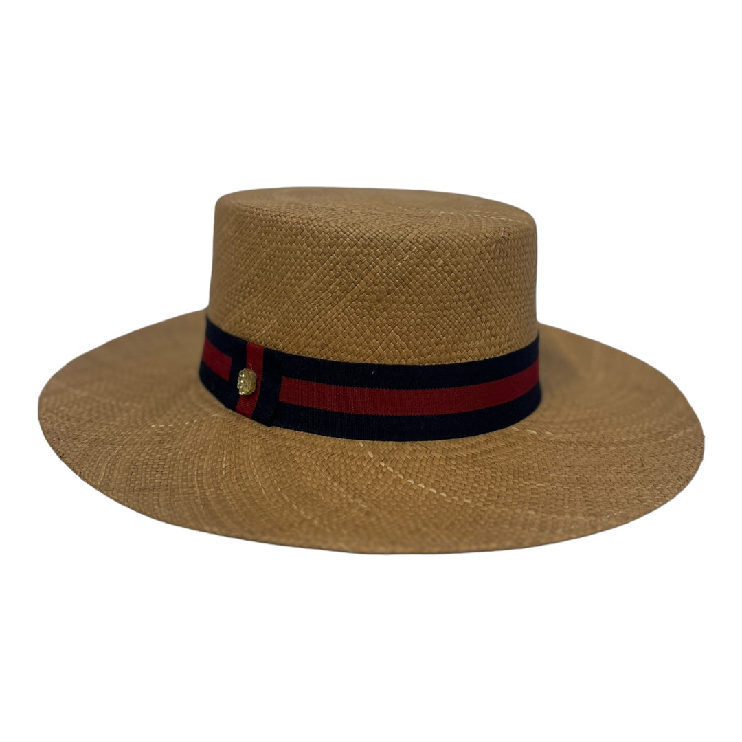 Tan Beige Navy Blue and Red Band | Cordobés Hat | Be Praia