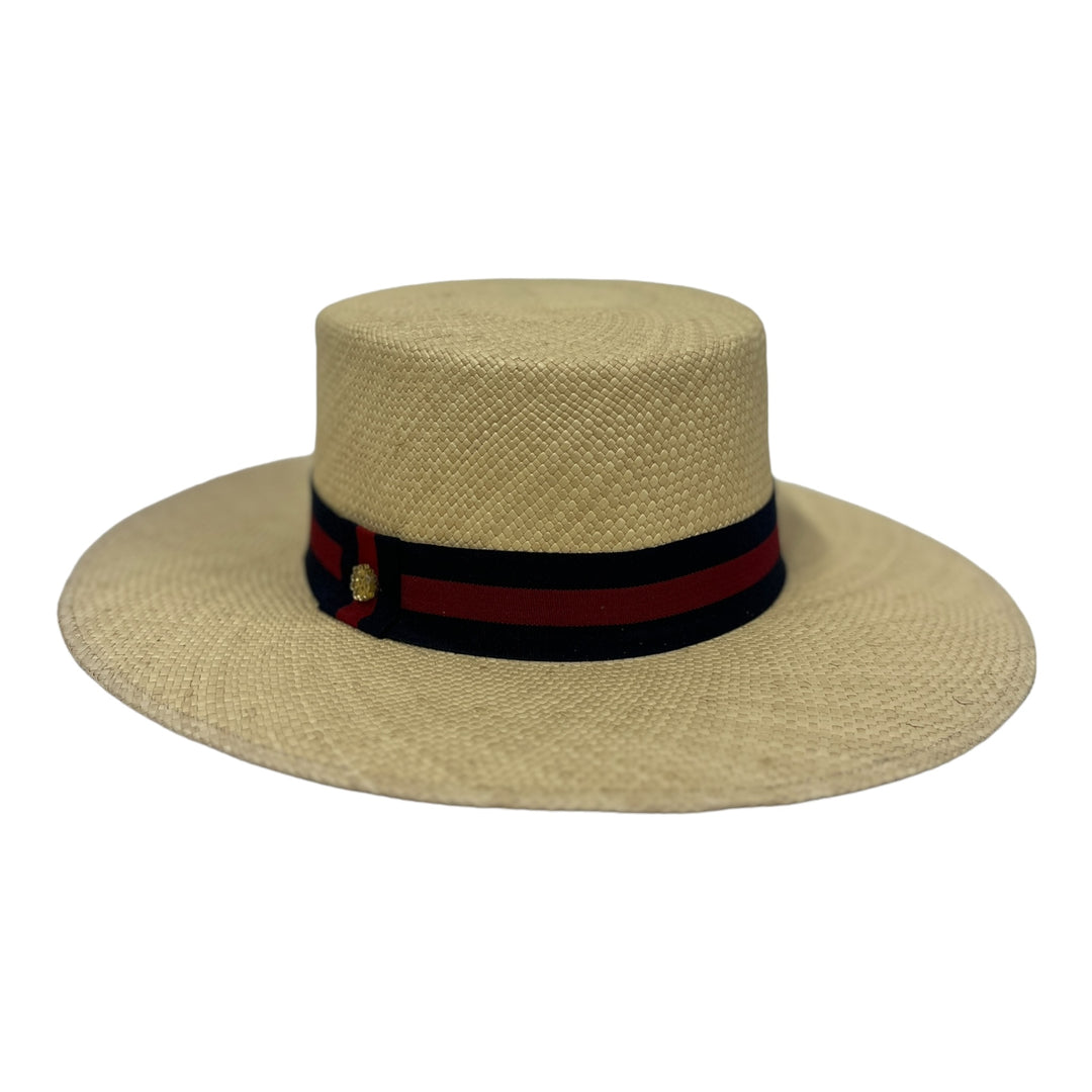 Light Beige Navy Blue and Red Band | Cordobés Hat | Be Praia